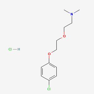 molecular formula C12H19Cl2NO2 B1196003 Ethanamine, 2-(2-(4-chlorophenoxy)ethoxy)-N,N-dimethyl-, hydrochloride CAS No. 79072-75-6