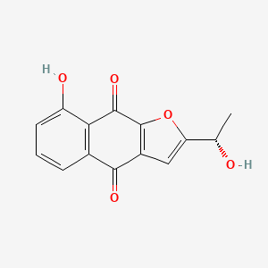 molecular formula C14H10O5 B1196012 鸡毛藤酮 CAS No. 80931-34-6