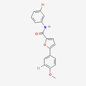 molecular formula C18H13BrClNO3 B11960122 N-(3-bromophenyl)-5-(3-chloro-4-methoxyphenyl)-2-furamide CAS No. 853333-08-1