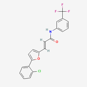 3-(5-(2-Chlorophenyl)furan-2-yl)-N-(3-(trifluoromethyl)phenyl)acrylamide