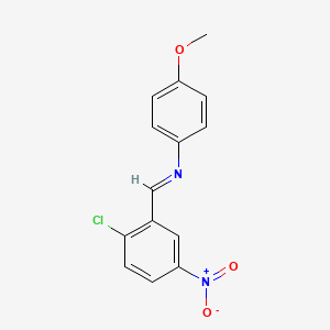 N-[(E)-(2-chloro-5-nitrophenyl)methylidene]-4-methoxyaniline