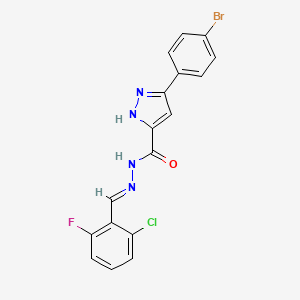 3-(4-Bromophenyl)-N'-(2-chloro-6-fluorobenzylidene)-1H-pyrazole-5-carbohydrazide