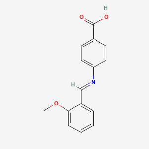 4-(((2-Methoxyphenyl)methylene)amino)benzoic acid