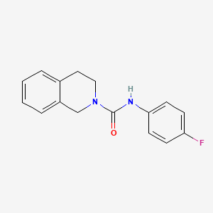 molecular formula C16H15FN2O B1196025 N-(4-fluorophenyl)-3,4-dihydro-1H-isoquinoline-2-carboxamide 
