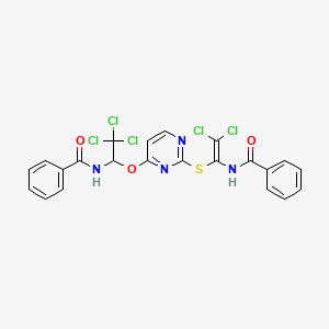 N-{1-[(2-{[1-(benzoylamino)-2,2-dichlorovinyl]thio}-4-pyrimidinyl)oxy]-2,2,2-trichloroethyl}benzamide