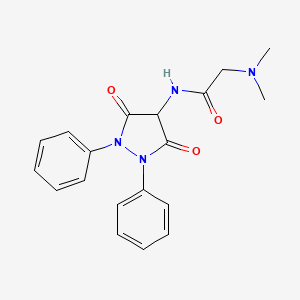 molecular formula C19H20N4O3 B11960371 2-(dimethylamino)-N-(3,5-dioxo-1,2-diphenylpyrazolidin-4-yl)acetamide CAS No. 97078-73-4