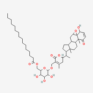 molecular formula C50H78O12 B1196039 4-Hydroxy-1,26-dioxo-5,6:22,26-diepoxyergosta-2,24-dien-27-yl 6-o-hexadecanoylhexopyranoside CAS No. 119812-43-0