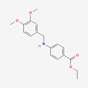 B11960504 Ethyl 4-((3,4-dimethoxybenzyl)amino)benzoate CAS No. 13160-01-5