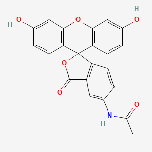 molecular formula C22H15NO6 B1196067 N-(3',6'-dihydroxy-3-oxospiro[2-benzofuran-1,9'-xanthene]-5-yl)acetamide CAS No. 82779-14-4