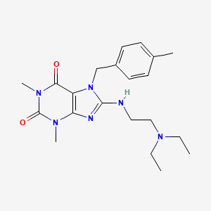 8-{[2-(diethylamino)ethyl]amino}-1,3-dimethyl-7-(4-methylbenzyl)-3,7-dihydro-1H-purine-2,6-dione