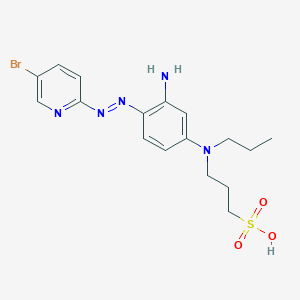 molecular formula C17H22BrN5O3S B1196069 2-(5-Bromo-2-pyridylazo)-5-(N-propyl-N-sulfopropylamino)aniline 