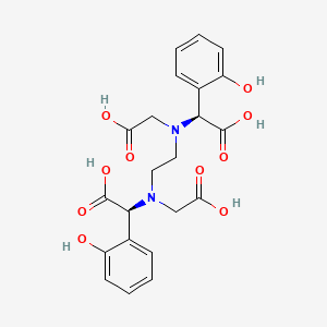 molecular formula C22H24N2O10 B1196075 N,N'-Bis(hydroxycarbonylmethyl)-N,N'-bis(alpha-hydroxycarbonyl-2-hydroxytolyl)diaminoethane CAS No. 95134-61-5