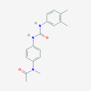 molecular formula C18H21N3O2 B1196078 N-[4-[[(3,4-dimethylanilino)-oxomethyl]amino]phenyl]-N-methylacetamide 