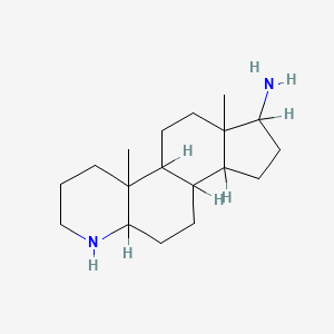 molecular formula C18H32N2 B1196080 9a,11a-dimethyl-2,3,3a,3b,4,5,5a,6,7,8,9,9b,10,11-tetradecahydro-1H-indeno[5,4-f]quinolin-1-amine CAS No. 33208-74-1
