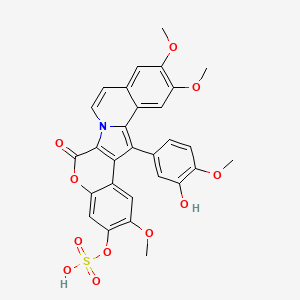 molecular formula C29H23NO11S B1196089 Lamellarin alpha 20-hydrogen sulfate 