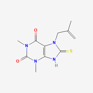 8-Mercapto-1,3-dimethyl-7-(2-methyl-2-propenyl)-3,7-dihydro-1H-purine-2,6-dione