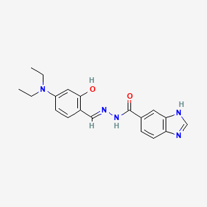 N'-(4-(Diethylamino)-2-hydroxybenzylidene)-1H-benzimidazole-6-carbohydrazide