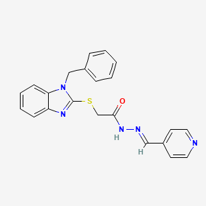 2-[(1-benzyl-1H-benzimidazol-2-yl)sulfanyl]-N'-[(E)-pyridin-4-ylmethylidene]acetohydrazide