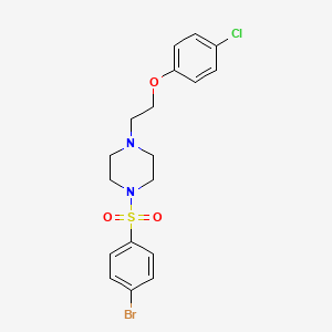 1-((4-Bromophenyl)sulfonyl)-4-(2-(4-chlorophenoxy)ethyl)piperazine