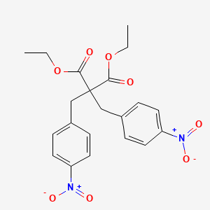 molecular formula C21H22N2O8 B11961056 Diethyl 2,2-bis[(4-nitrophenyl)methyl]propanedioate CAS No. 7142-69-0