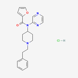 molecular formula C22H25ClN4O2 B1196120 Mirfentanil hydrochloride CAS No. 119413-53-5