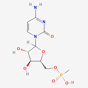 molecular formula C10H16N3O7P B1196126 1-{5-O-[Hydroxy(methyl)phosphoryl]pentofuranosyl}-4-imino-1,4-dihydropyrimidin-2-ol 