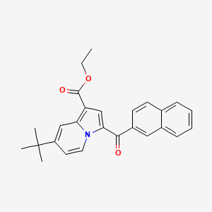 Ethyl 7-tert-butyl-3-(2-naphthoyl)-1-indolizinecarboxylate