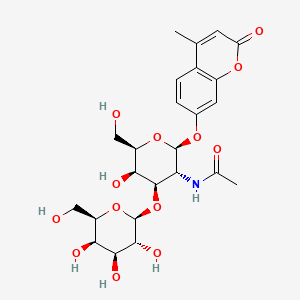 molecular formula C24H31NO13 B1196133 4-Methylumbelliferyl-galactosyl(1-3)-N-acetylgalactosaminide CAS No. 82358-93-8