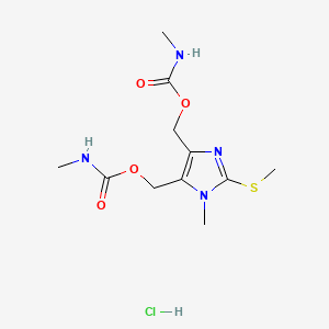 molecular formula C11H19ClN4O4S B1196136 Carmethizole hydrochloride CAS No. 123298-15-7