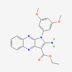 Ethyl 2-amino-1-(3,5-dimethoxyphenyl)-1H-pyrrolo(2,3-B)quinoxaline-3-carboxylate