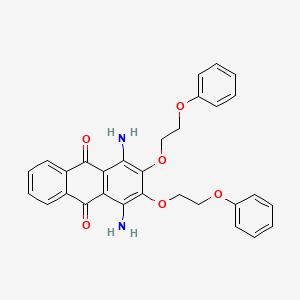 molecular formula C30H26N2O6 B11961440 1,4-Diamino-2,3-bis(2-phenoxyethoxy)anthracene-9,10-dione 