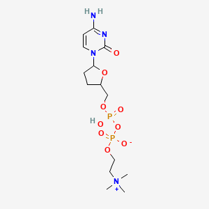 molecular formula C14H26N4O9P2 B1196148 Ddcdp choline CAS No. 130036-24-7