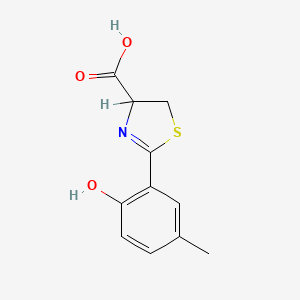 molecular formula C11H11NO3S B1196160 2-(4-Hydroxytoluene-3-yl)-4,5-dihydro-4-carboxythiazole CAS No. 79173-80-1