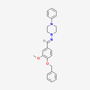 N-{(E)-[4-(benzyloxy)-3-methoxyphenyl]methylidene}-4-phenylpiperazin-1-amine