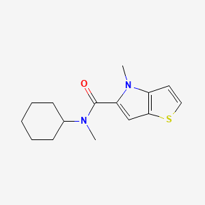 molecular formula C15H20N2OS B1196167 N-cyclohexyl-N,4-dimethyl-5-thieno[3,2-b]pyrrolecarboxamide 