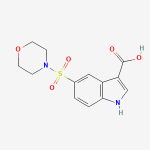 molecular formula C13H14N2O5S B1196171 5-(4-吗啉磺酰基)-1H-吲哚-3-羧酸 CAS No. 120729-96-6