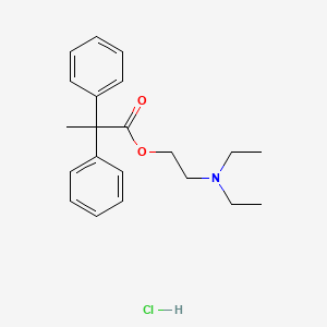molecular formula C21H28ClNO2 B1196205 Aprofene hydrochloride CAS No. 2589-00-6