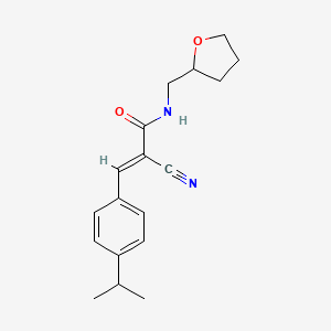 2-Cyano-3-(4-isopropylphenyl)-N-(tetrahydro-2-furanylmethyl)acrylamide