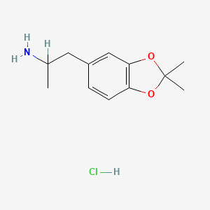 molecular formula C12H18ClNO2 B1196218 alpha,2,2-Trimethyl-1,3-benzodioxole-5-ethanamine CAS No. 71203-59-3