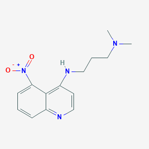 molecular formula C14H18N4O2 B1196227 1,3-Propanediamine, N,N-dimethyl-N'-(5-nitro-4-quinolinyl)- CAS No. 80552-29-0