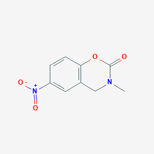 molecular formula C9H8N2O4 B119623 3,4-Dihydro-3-methyl-6-nitro-2H-1,3-benzoxazin-2-one CAS No. 151480-73-8