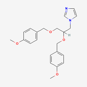 molecular formula C22H26N2O4 B1196232 1-(2,3-Bis((4-methoxyphenyl)methoxy)propyl)-1H-imidazole CAS No. 84750-41-4