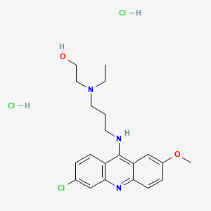 B1196236 2-((3-((6-Chloro-2-methoxy-9-acridinyl)amino)propyl)ethylamino)ethanol dihydrochloride CAS No. 63074-03-3