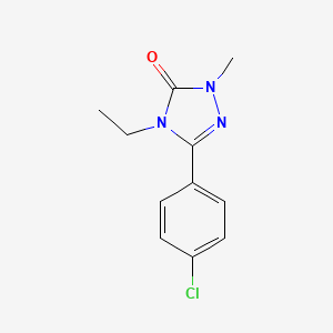 B1196245 2,4-Dihydro-5-(4-chlorophenyl)-4-ethyl-2-methyl-3H-1,2,4-triazol-3-one CAS No. 116114-14-8