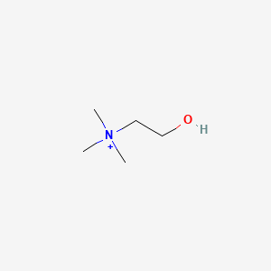 molecular formula C5H14NO+ B1196258 胆碱 CAS No. 62-49-7