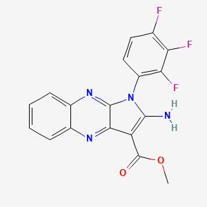 methyl 2-amino-1-(2,3,4-trifluorophenyl)-1H-pyrrolo[2,3-b]quinoxaline-3-carboxylate