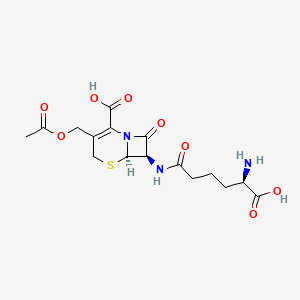 molecular formula C16H21N3O8S B1196265 cephalosporin C CAS No. 61-24-5