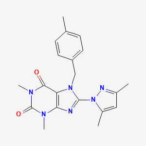 8-(3,5-dimethyl-1H-pyrazol-1-yl)-1,3-dimethyl-7-(4-methylbenzyl)-3,7-dihydro-1H-purine-2,6-dione