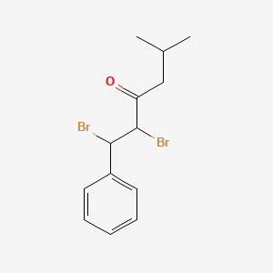 1,2-Dibromo-5-methyl-1-phenyl-3-hexanone