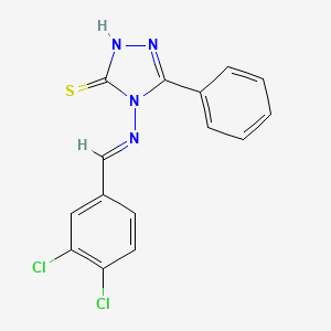 4-{[(E)-(3,4-dichlorophenyl)methylidene]amino}-5-phenyl-4H-1,2,4-triazole-3-thiol